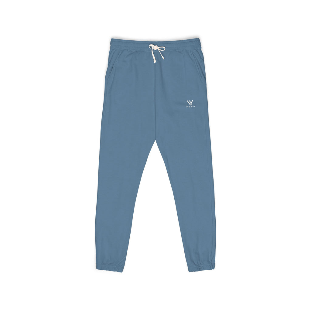 Minimal Logo Sweatpants — Garment-Dyed Fleece Joggers