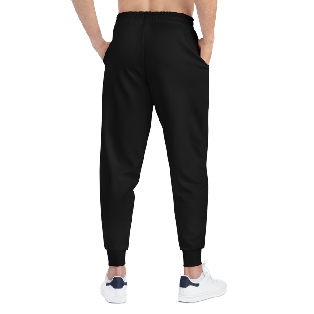 Vyra Athletic Joggers — Minimal Logo Black Sweatpants for Gym & Streetwear