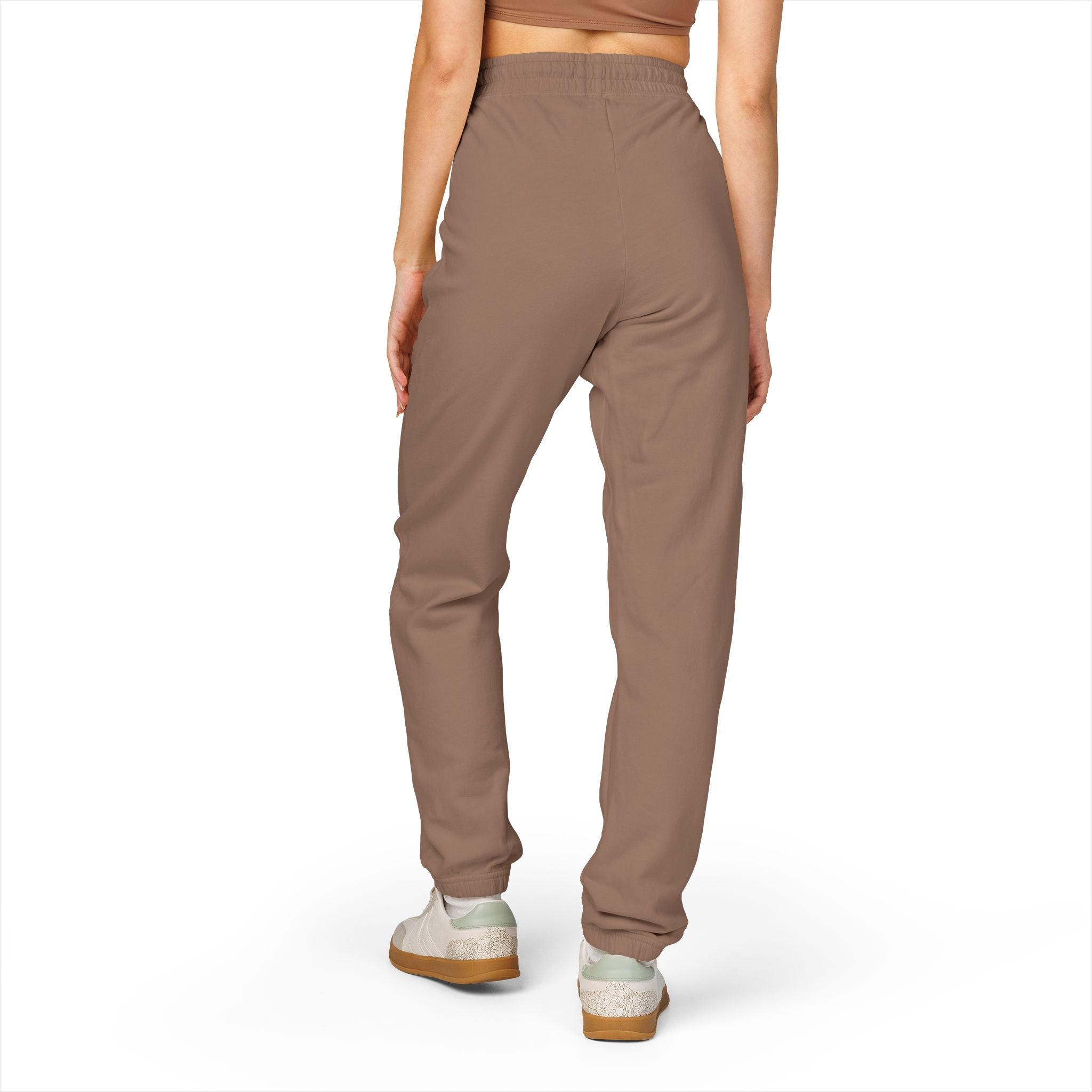 Minimal Logo Sweatpants — Garment-Dyed Fleece Joggers