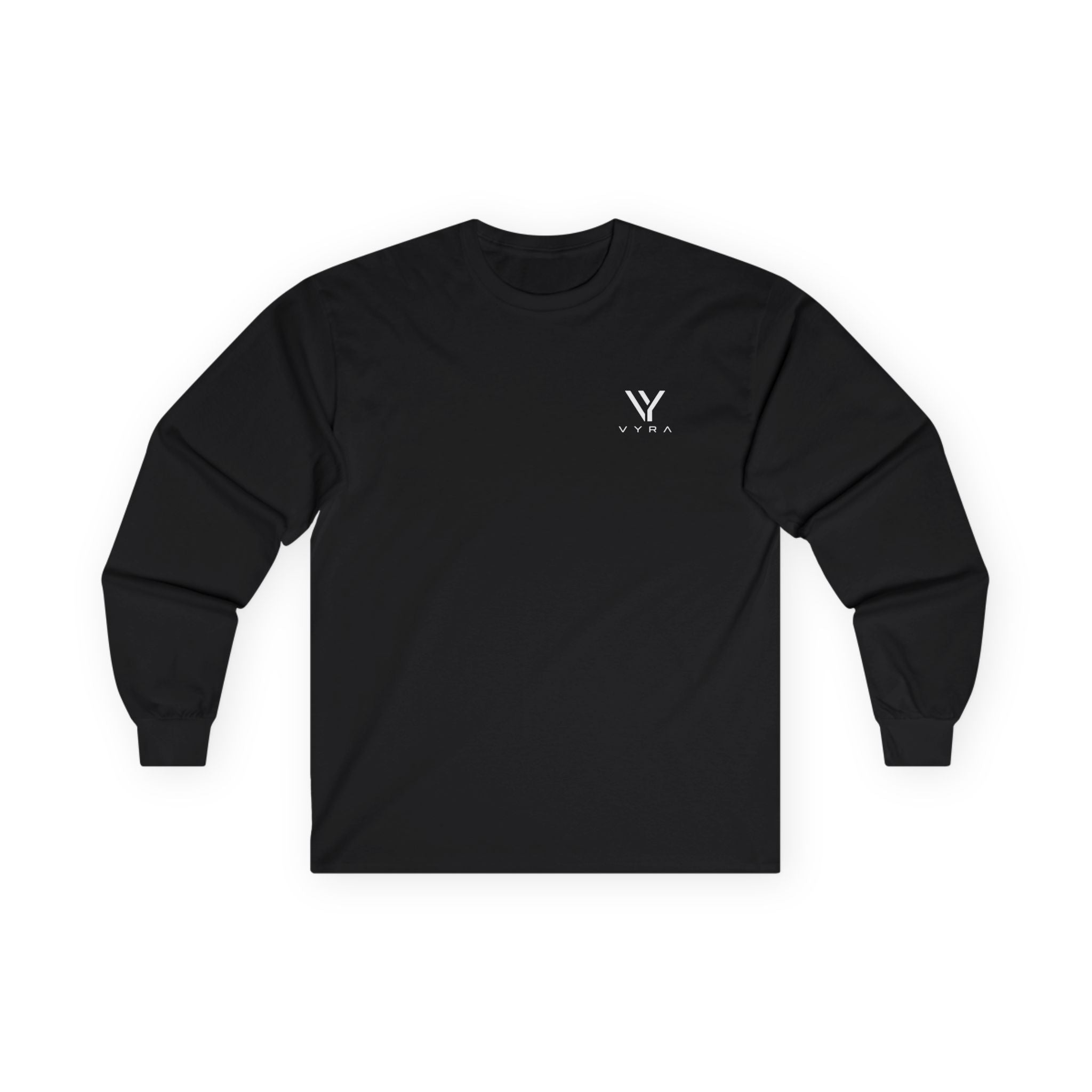 Minimal Logo Long Sleeve Tee — Soft Cotton Sweatshirt-Inspired Comfort
