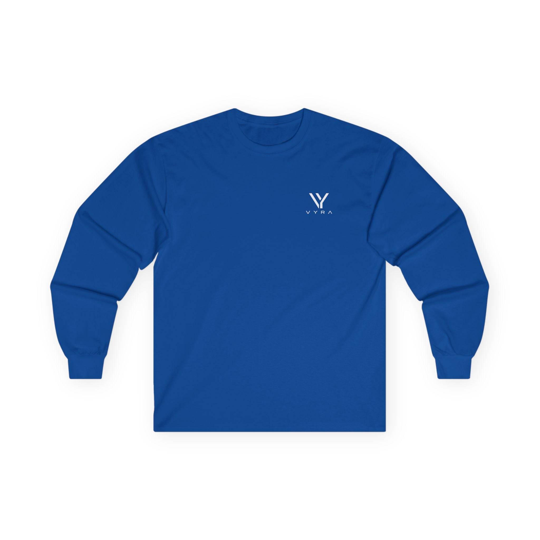 Minimal Logo Long Sleeve Tee — Soft Cotton Sweatshirt-Inspired Comfort