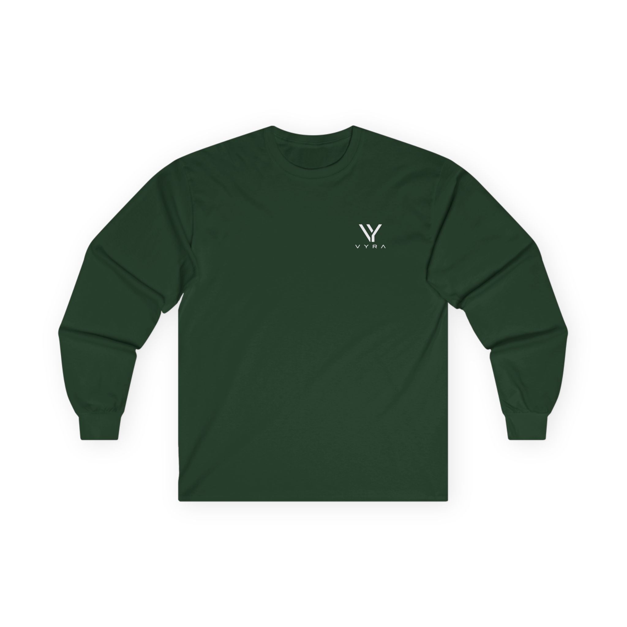 Minimal Logo Long Sleeve Tee — Soft Cotton Sweatshirt-Inspired Comfort