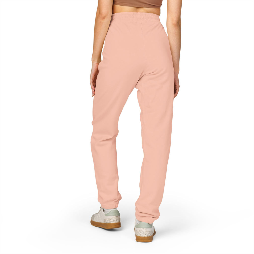 Minimal Logo Sweatpants — Garment-Dyed Fleece Joggers