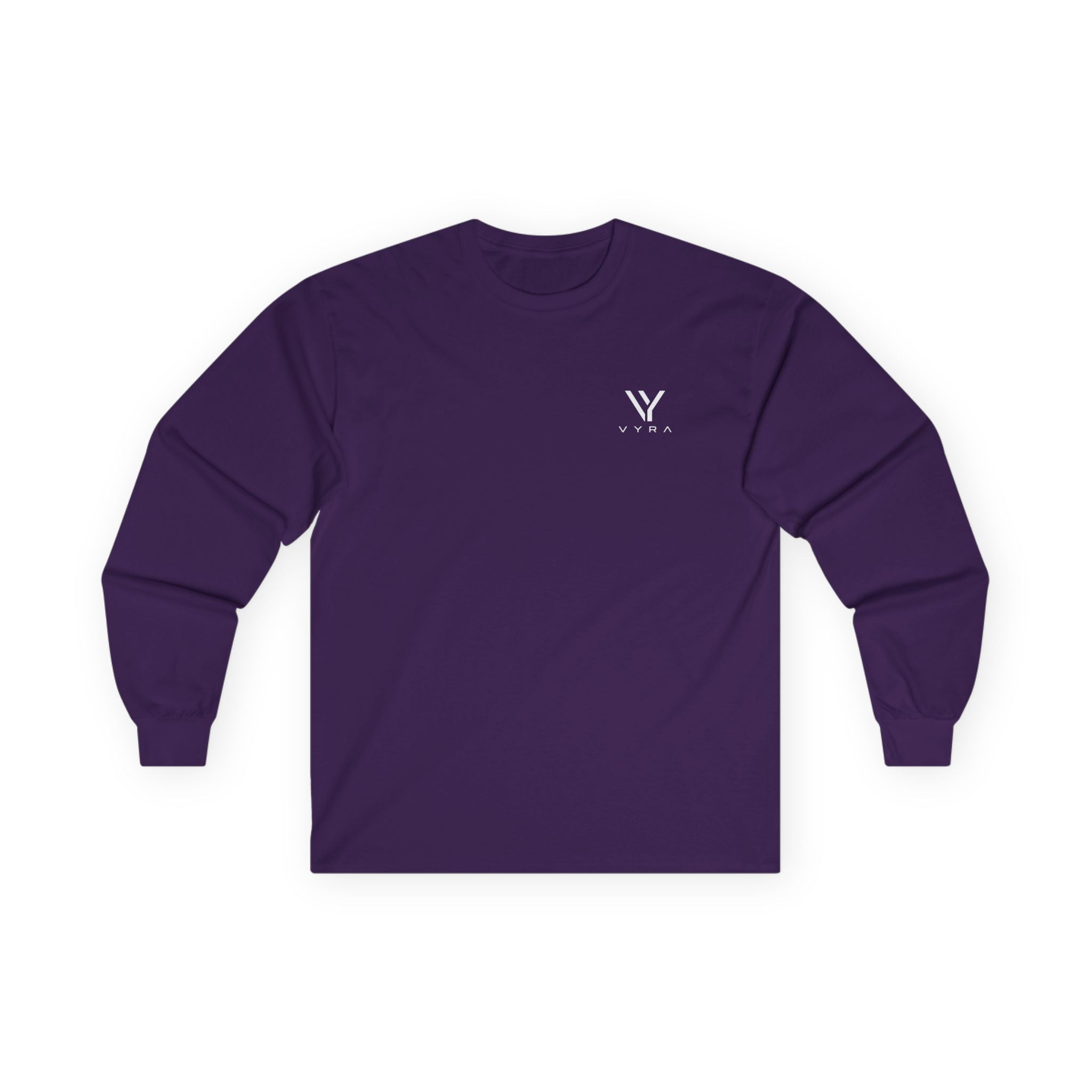 Minimal Logo Long Sleeve Tee — Soft Cotton Sweatshirt-Inspired Comfort
