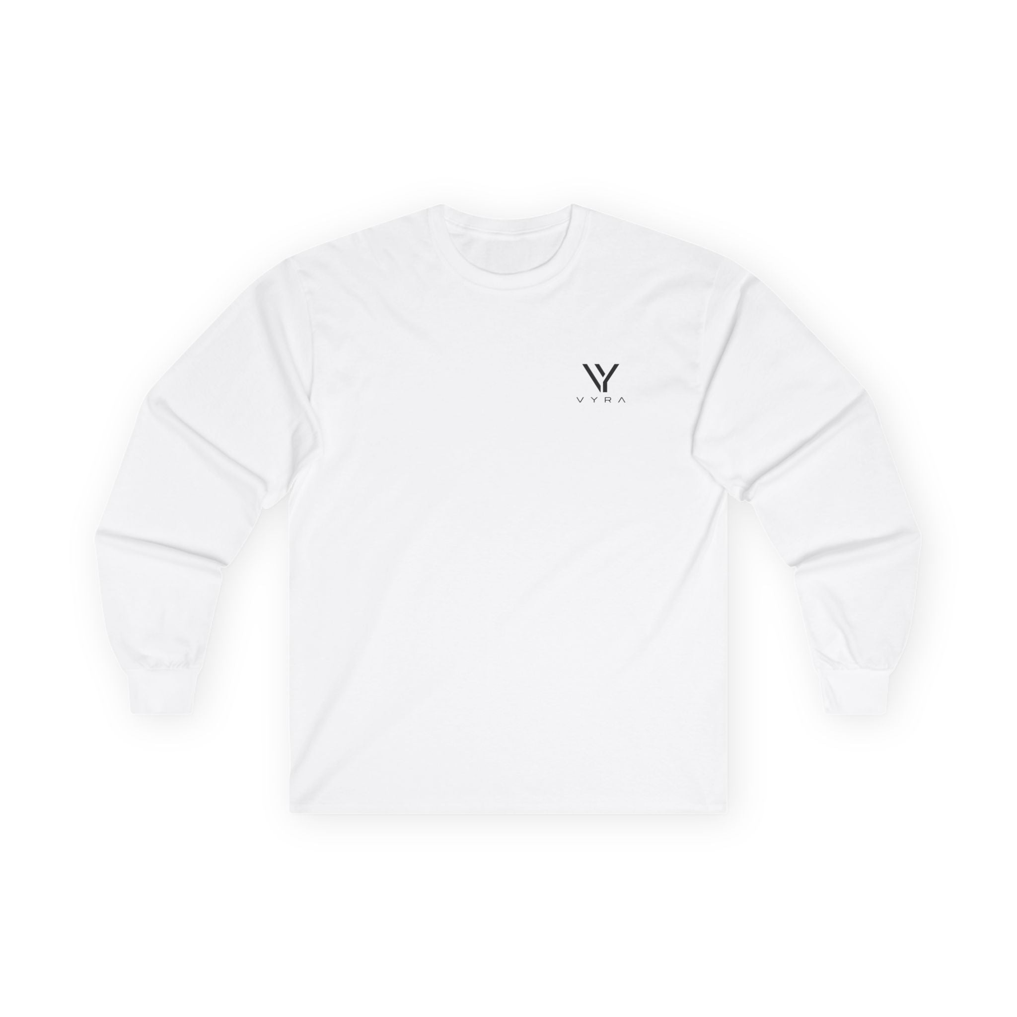 Minimal Logo Long Sleeve Tee — Soft Cotton Sweatshirt-Inspired Comfort