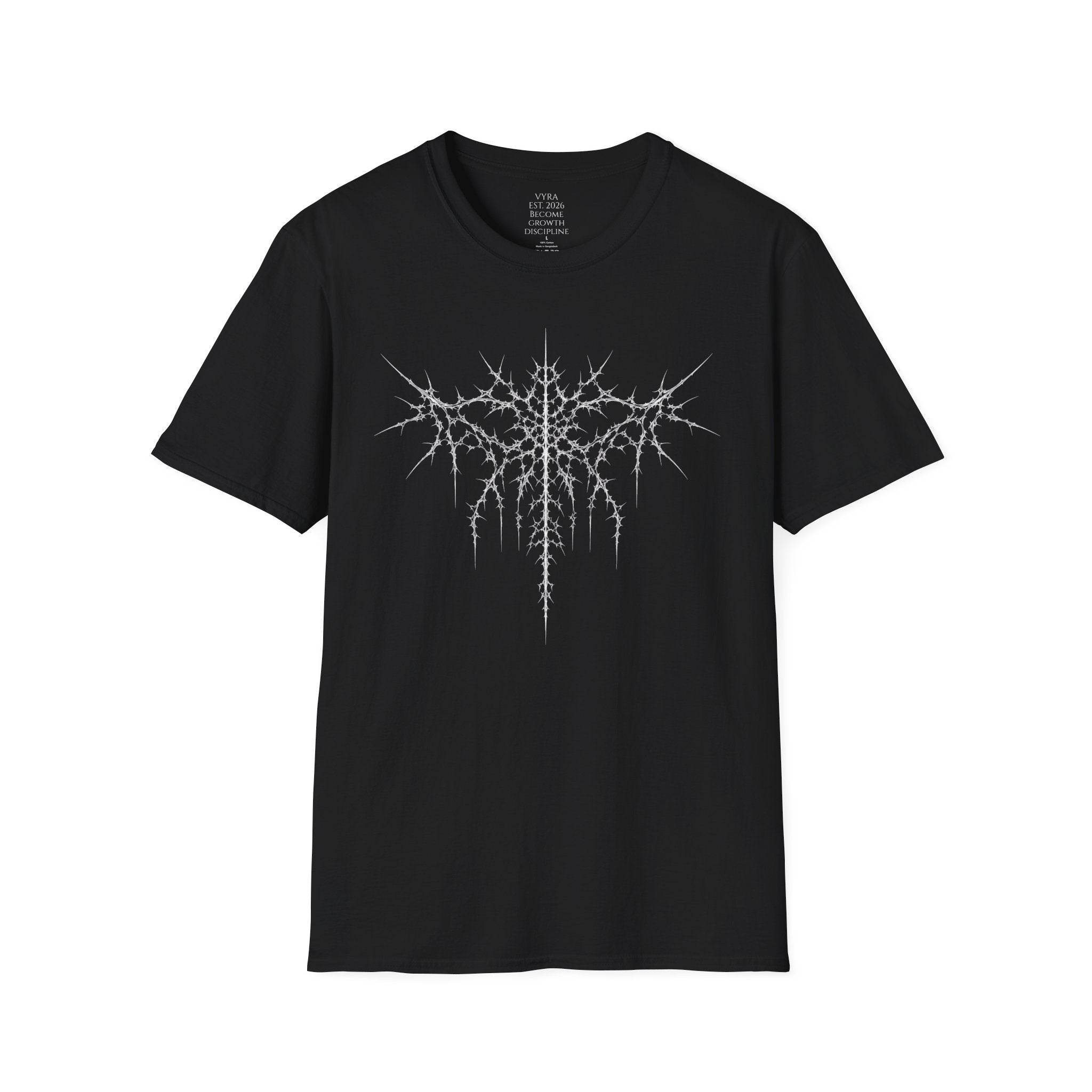 Metalcore Band T-Shirt — Spiky Logo "VYRA" Graphic Tee