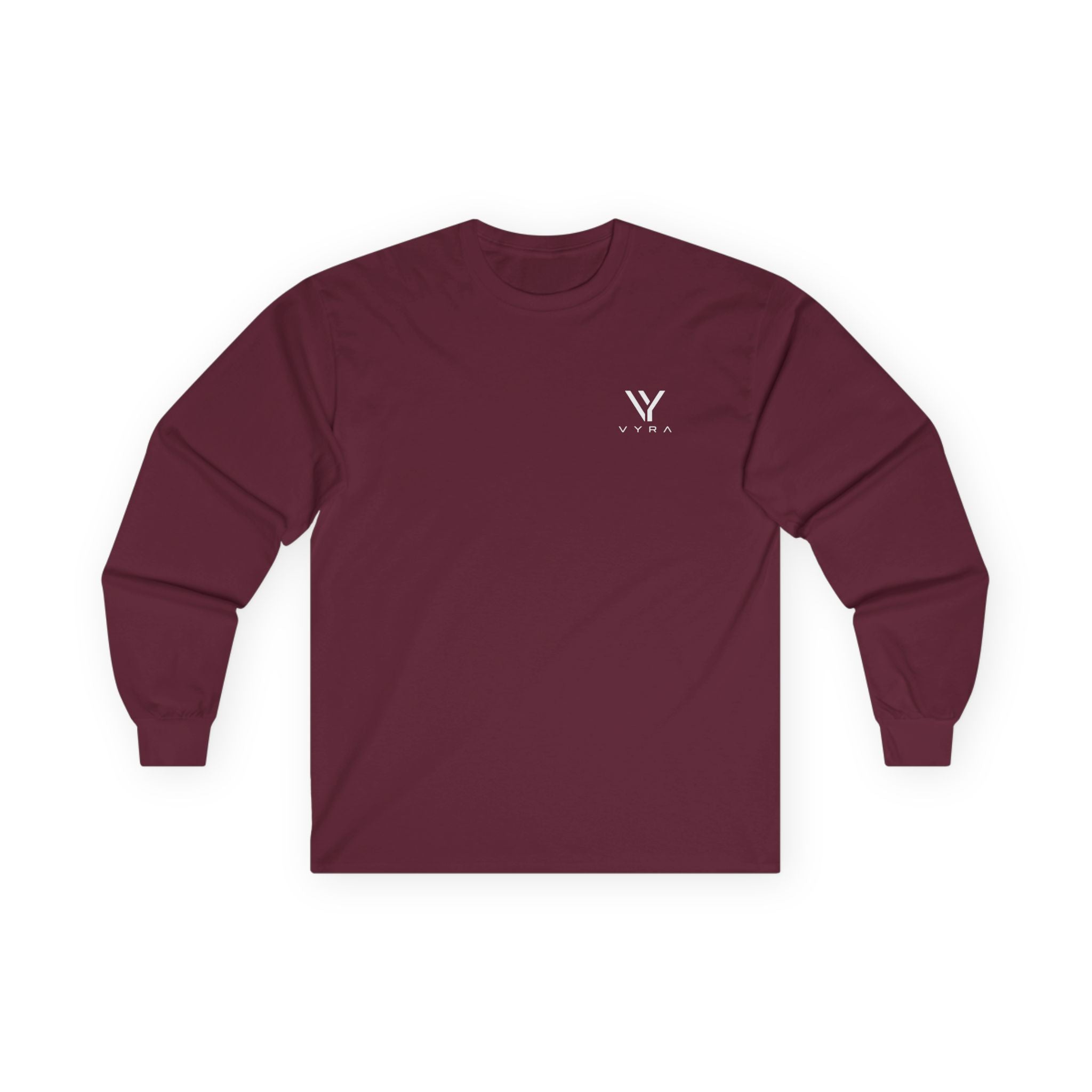 Minimal Logo Long Sleeve Tee — Soft Cotton Sweatshirt-Inspired Comfort