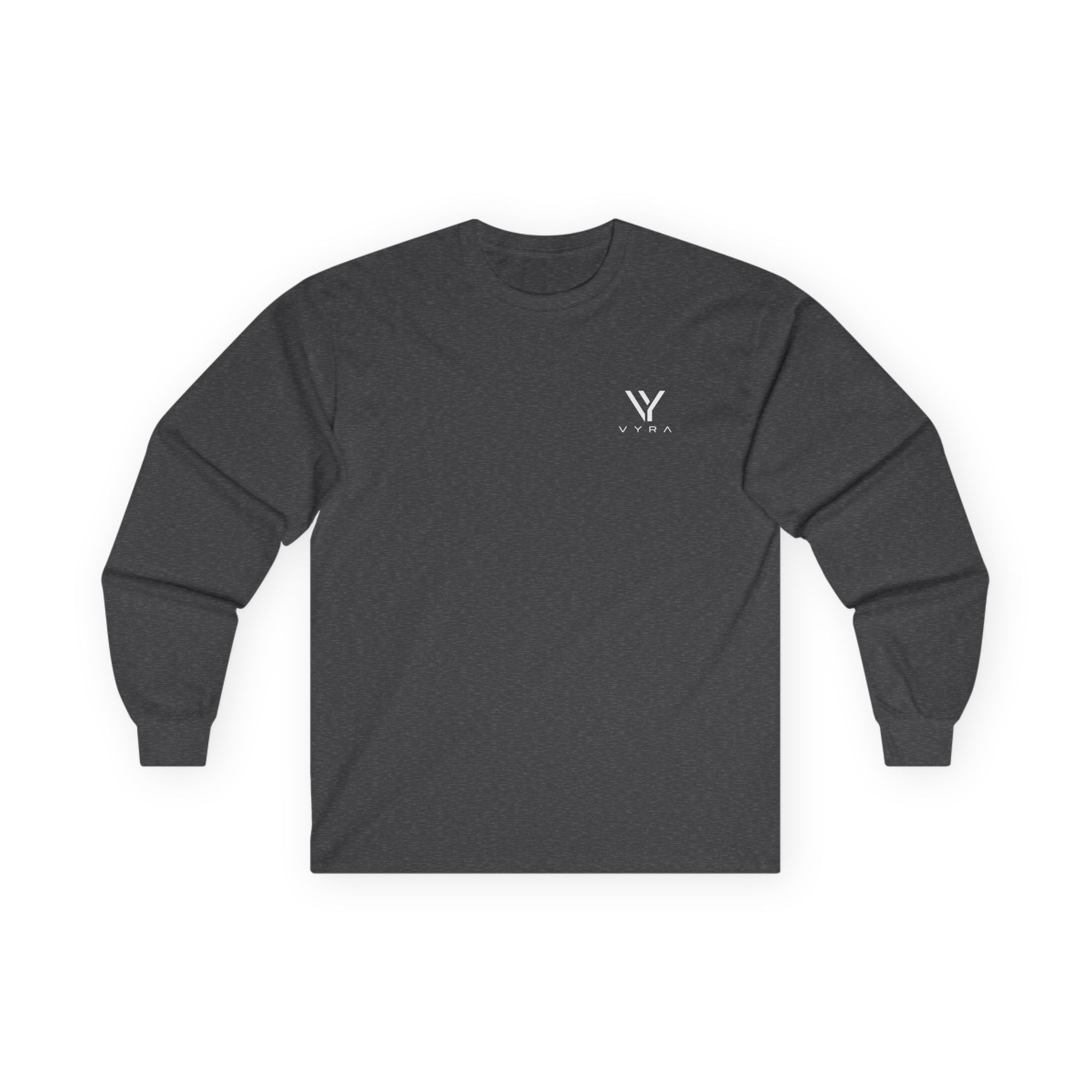 Minimal Logo Long Sleeve Tee — Soft Cotton Sweatshirt-Inspired Comfort