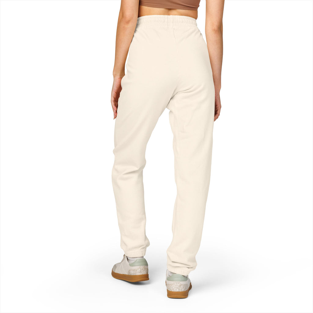 Minimal Logo Sweatpants — Garment-Dyed Fleece Joggers