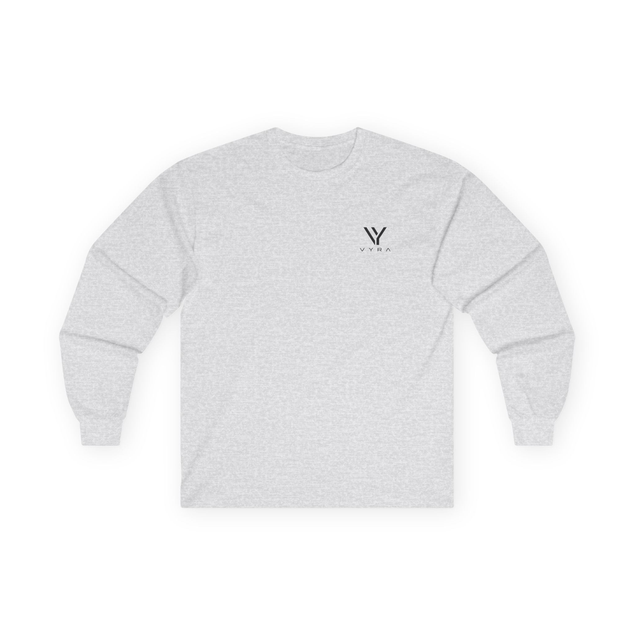 Minimal Logo Long Sleeve Tee — Soft Cotton Sweatshirt-Inspired Comfort
