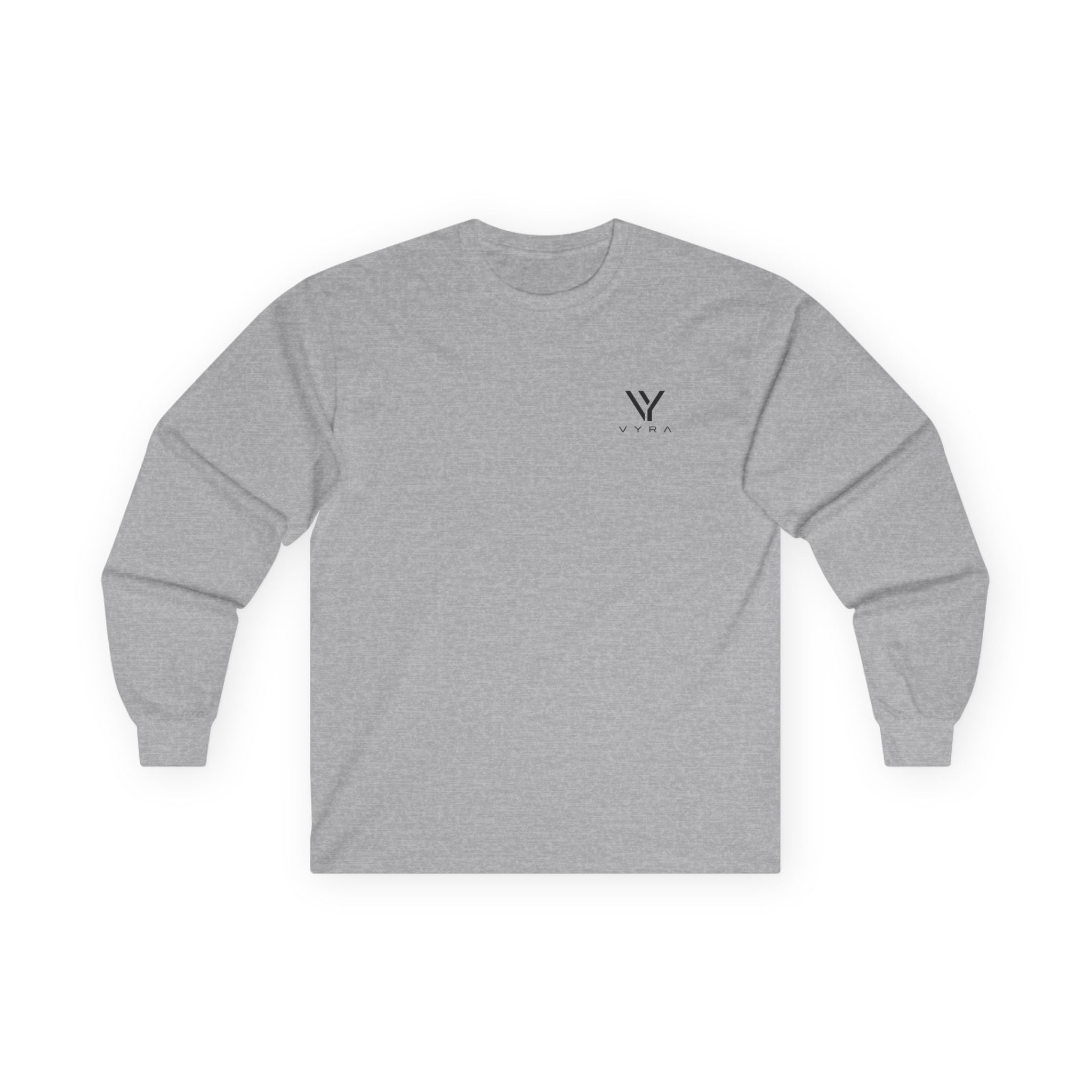 Minimal Logo Long Sleeve Tee — Soft Cotton Sweatshirt-Inspired Comfort