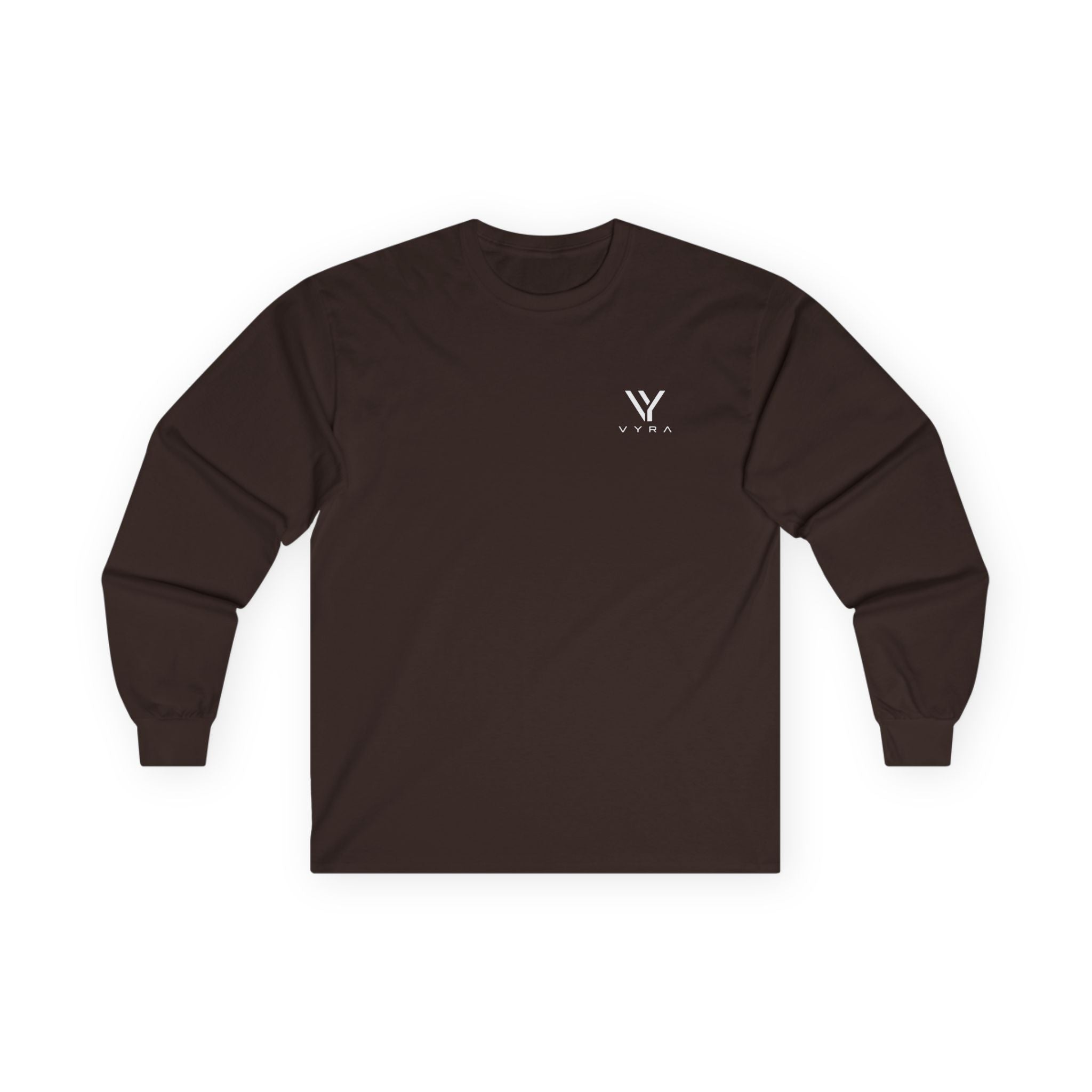 Minimal Logo Long Sleeve Tee — Soft Cotton Sweatshirt-Inspired Comfort