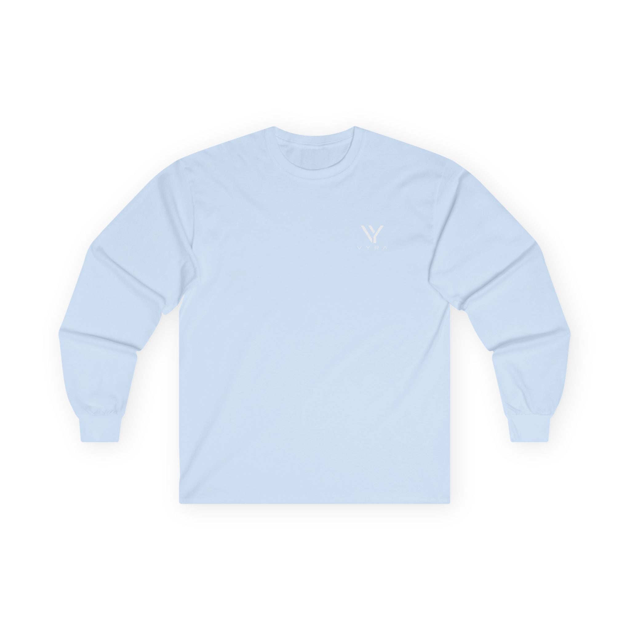 Minimal Logo Long Sleeve Tee — Soft Cotton Sweatshirt-Inspired Comfort