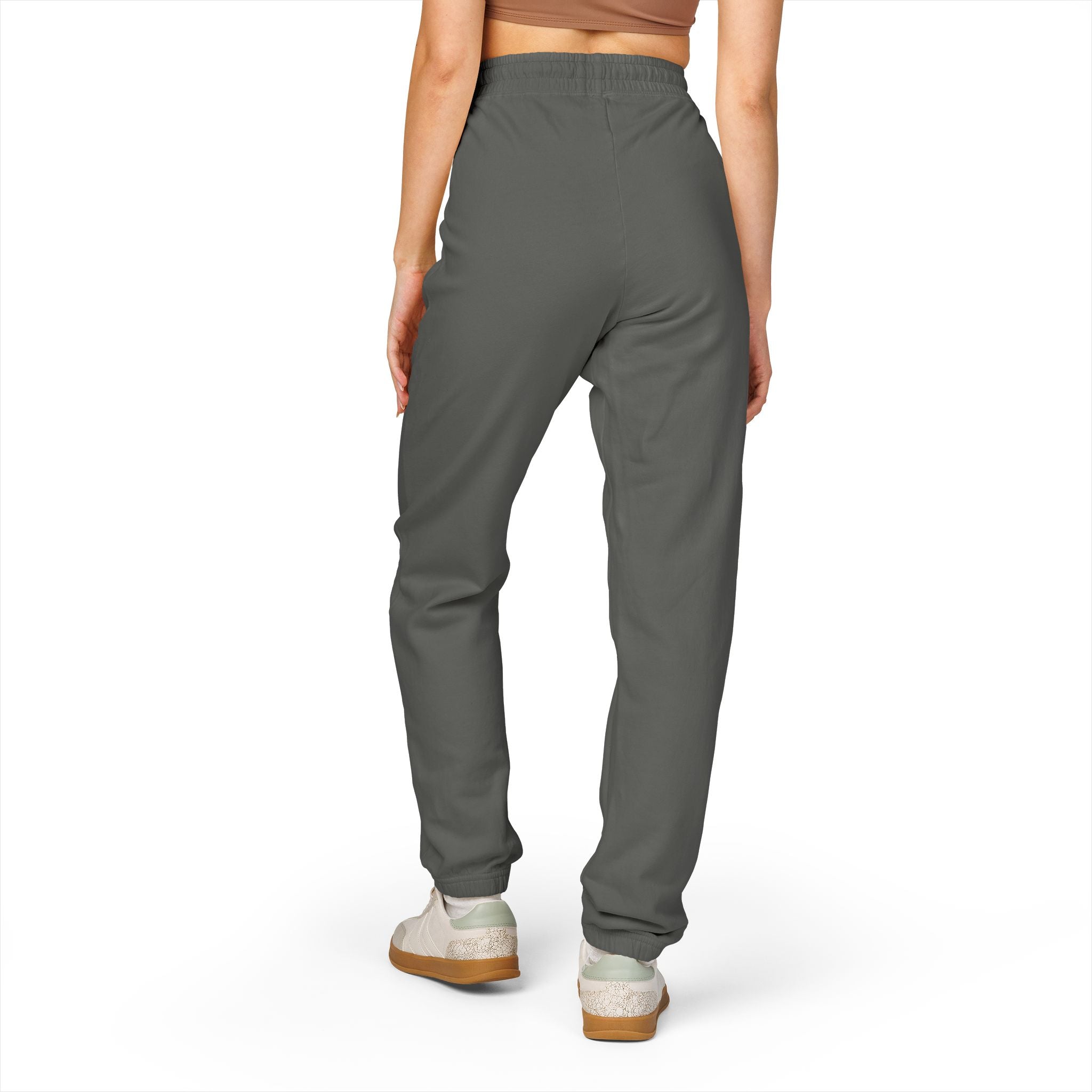 Minimal Logo Sweatpants — Garment-Dyed Fleece Joggers