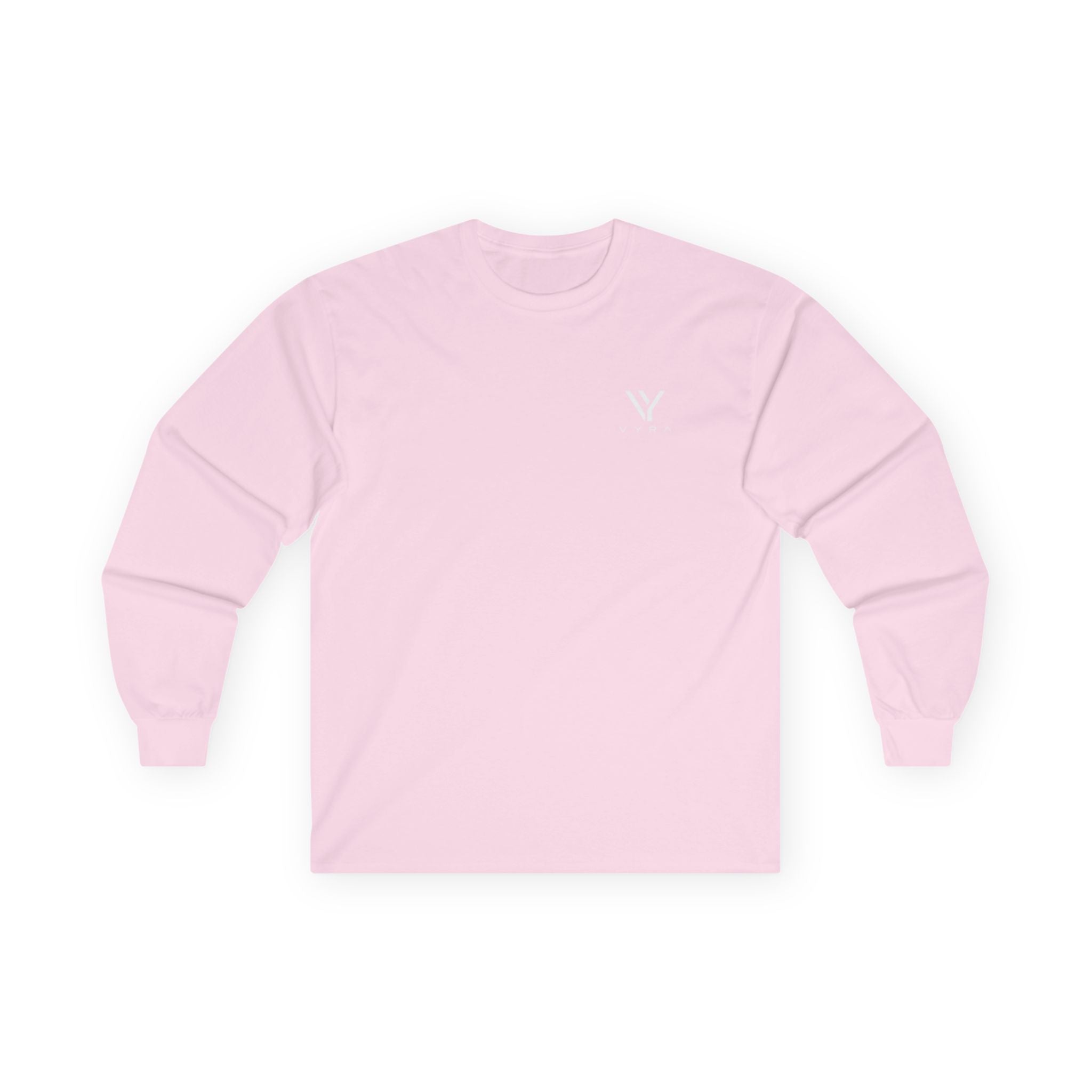 Minimal Logo Long Sleeve Tee — Soft Cotton Sweatshirt-Inspired Comfort