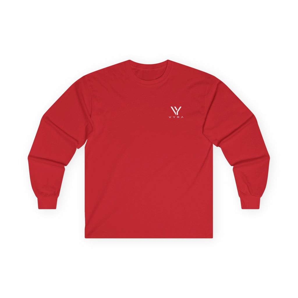 Minimal Logo Long Sleeve Tee — Soft Cotton Sweatshirt-Inspired Comfort