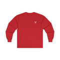 Minimal Logo Long Sleeve Tee — Soft Cotton Sweatshirt-Inspired Comfort