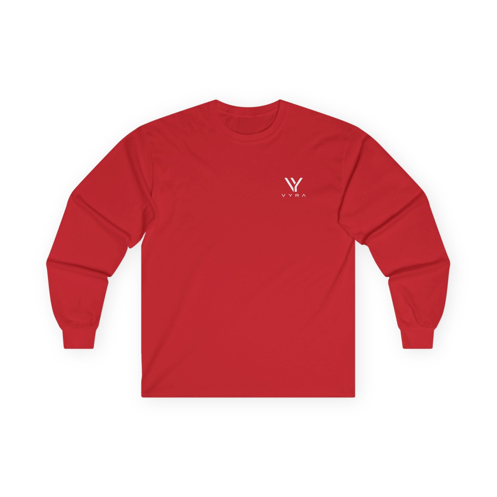 Minimal Logo Long Sleeve Tee — Soft Cotton Sweatshirt-Inspired Comfort