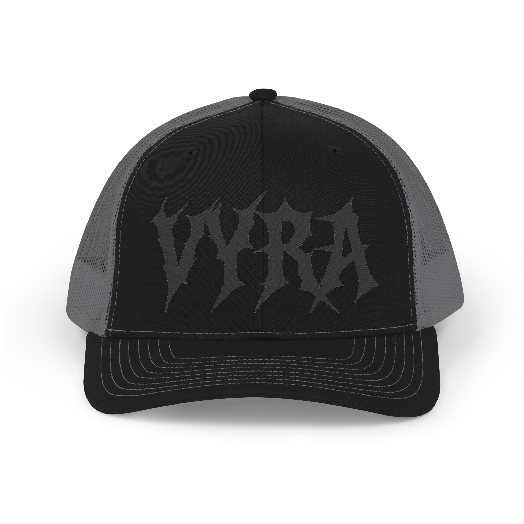 Vyra Trucker Hat — Gothic Logo Snapback Cap